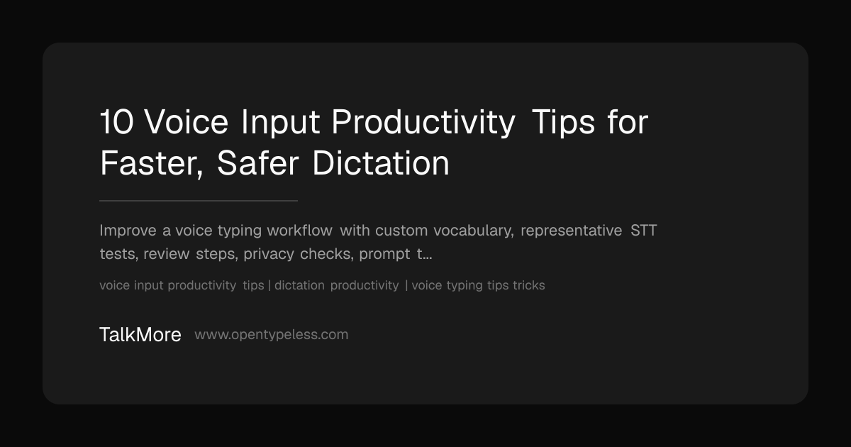 10 Voice Input Productivity Tips That Will Change How You Work ...